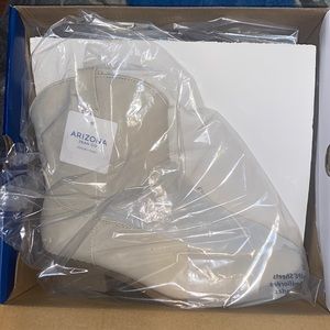 These are cream colored boots for sale in different sizes